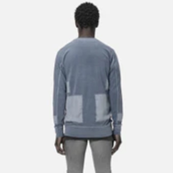 JOHN ELLIOT Paneled Gray Crew Long Sleeve Shirt Top - Picture 3 of 9